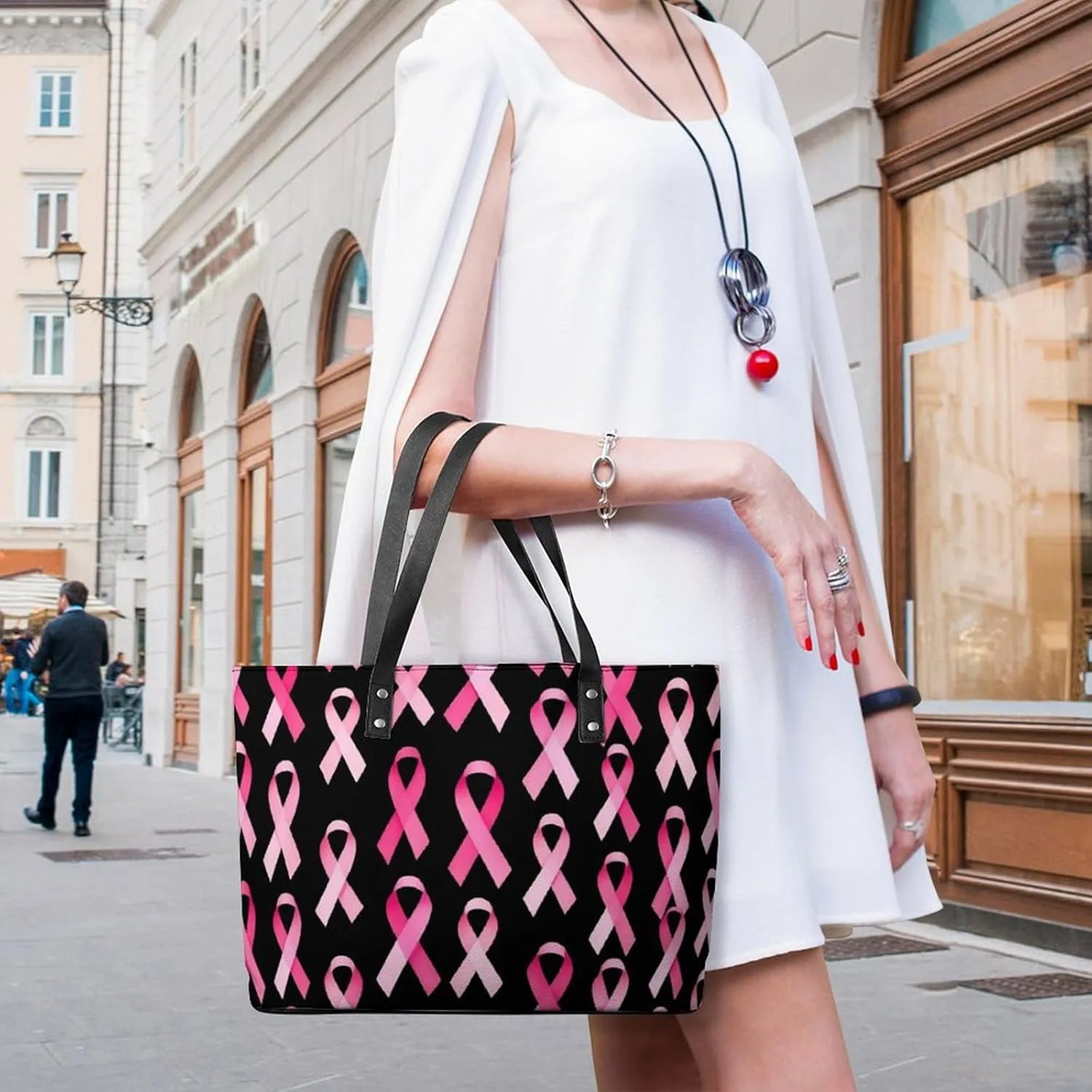 Women's Portable Tote Bag Trendy Modern Leather Handbag For Work Weekend