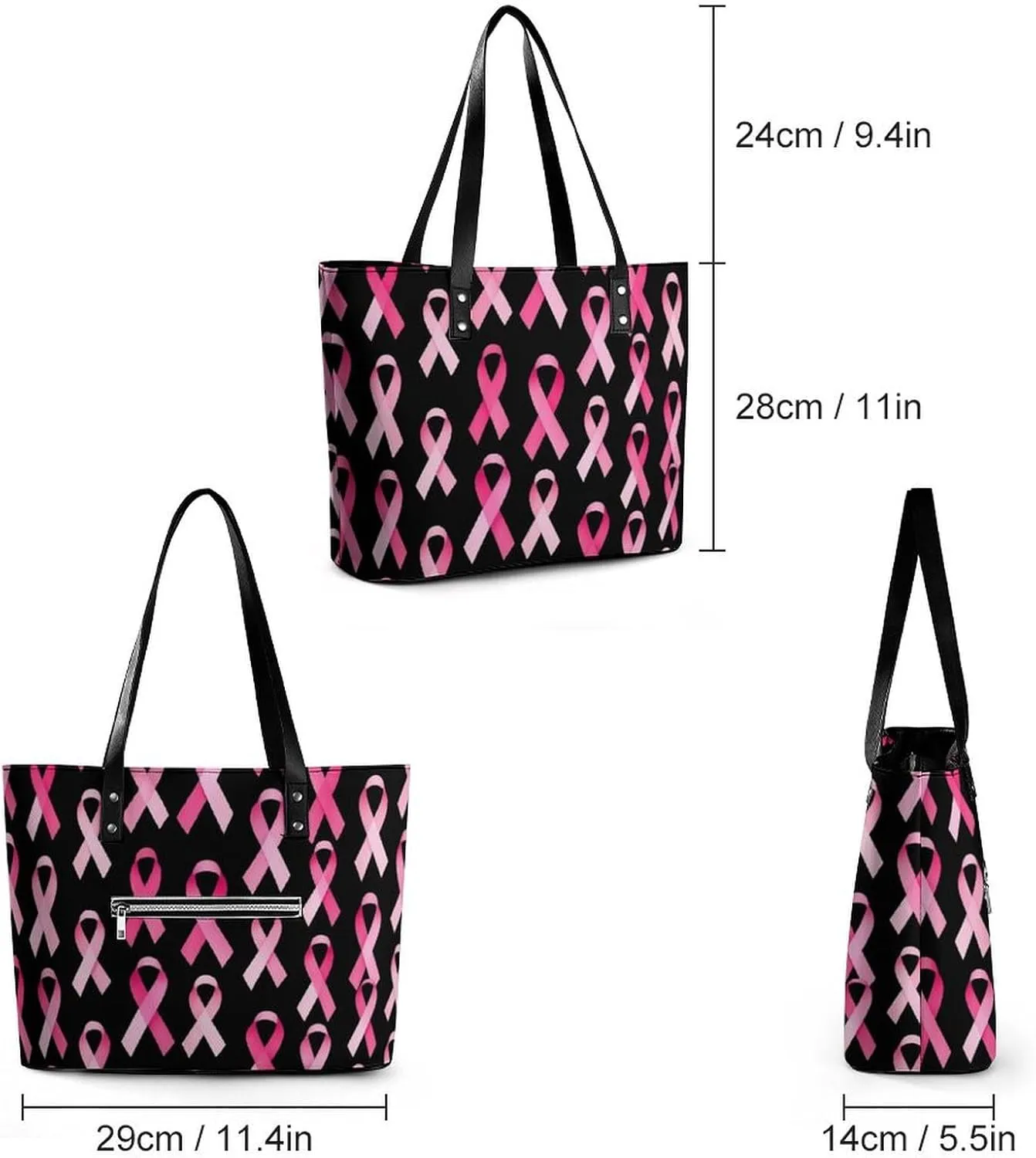 Women's Portable Tote Bag Trendy Modern Leather Handbag For Work Weekend