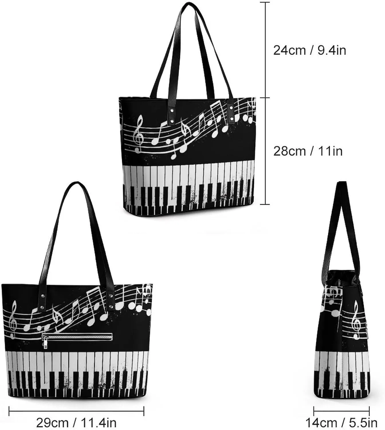 Women's Portable Tote Bag Trendy Modern Leather Handbag For Work Weekend