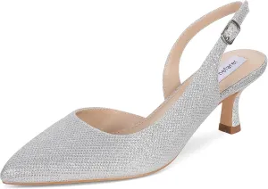Women's Pumps, Slingback Kitten Heels Pointed Toe Suitable Wedding Party Match Dress Sexy Evening Shoes Heels