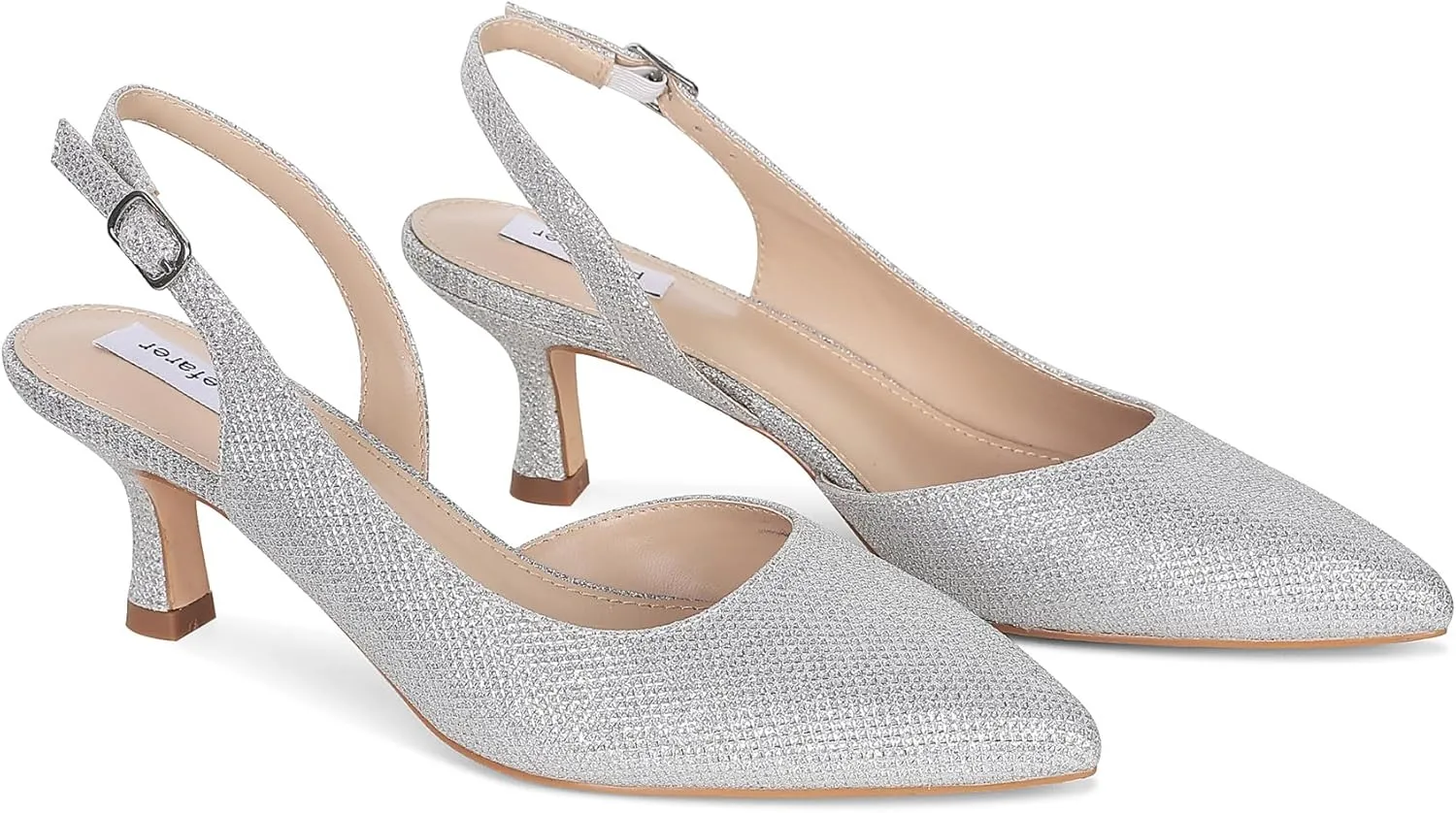 Women's Pumps, Slingback Kitten Heels Pointed Toe Suitable Wedding Party Match Dress Sexy Evening Shoes Heels