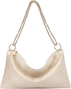 Women's Satin Evening Handbag Shoulder Bag Purse for Women Clutch Purses Evening Bag