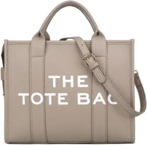 Women's Shoulder Bag, Crossbody Bag, Simple Leisure Large Capacity Shandbag, Solid Color Pu Alphabet Trent Tote Bag