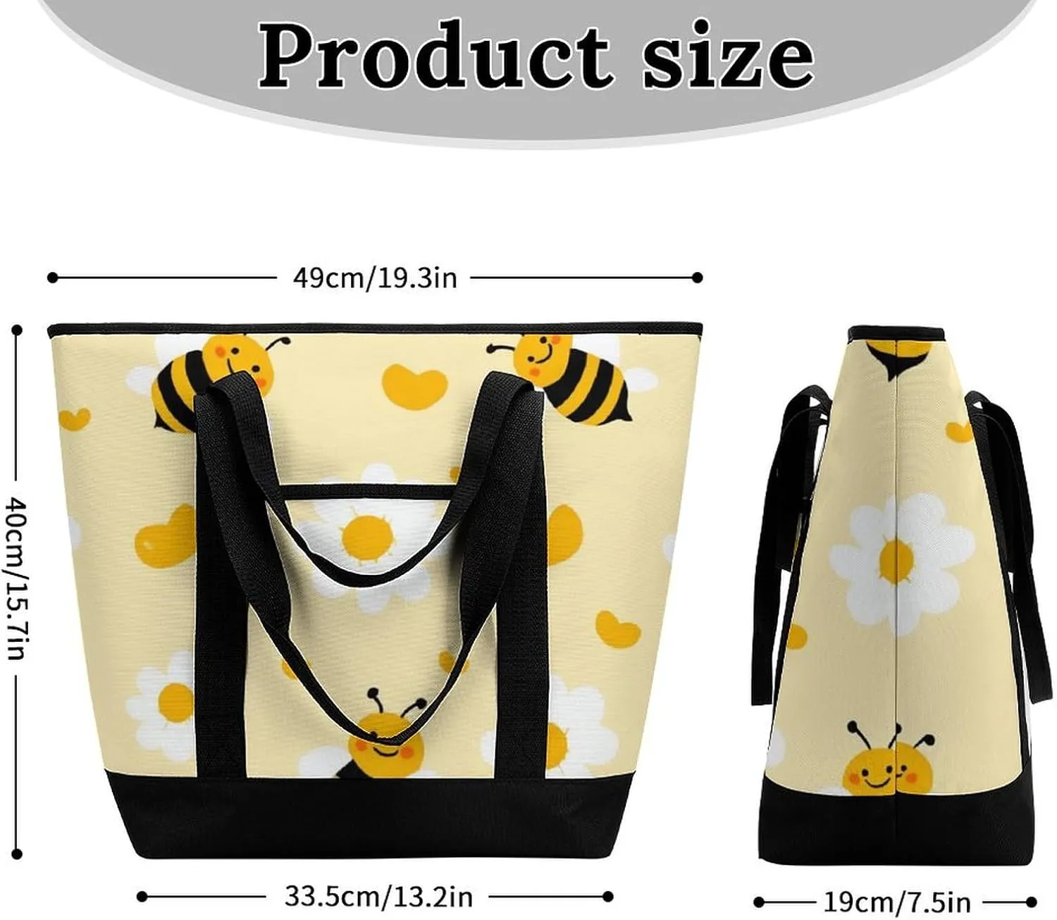 Women's Spacious Thermal Shoulder Bag Stylish Insulated Shopping Tote