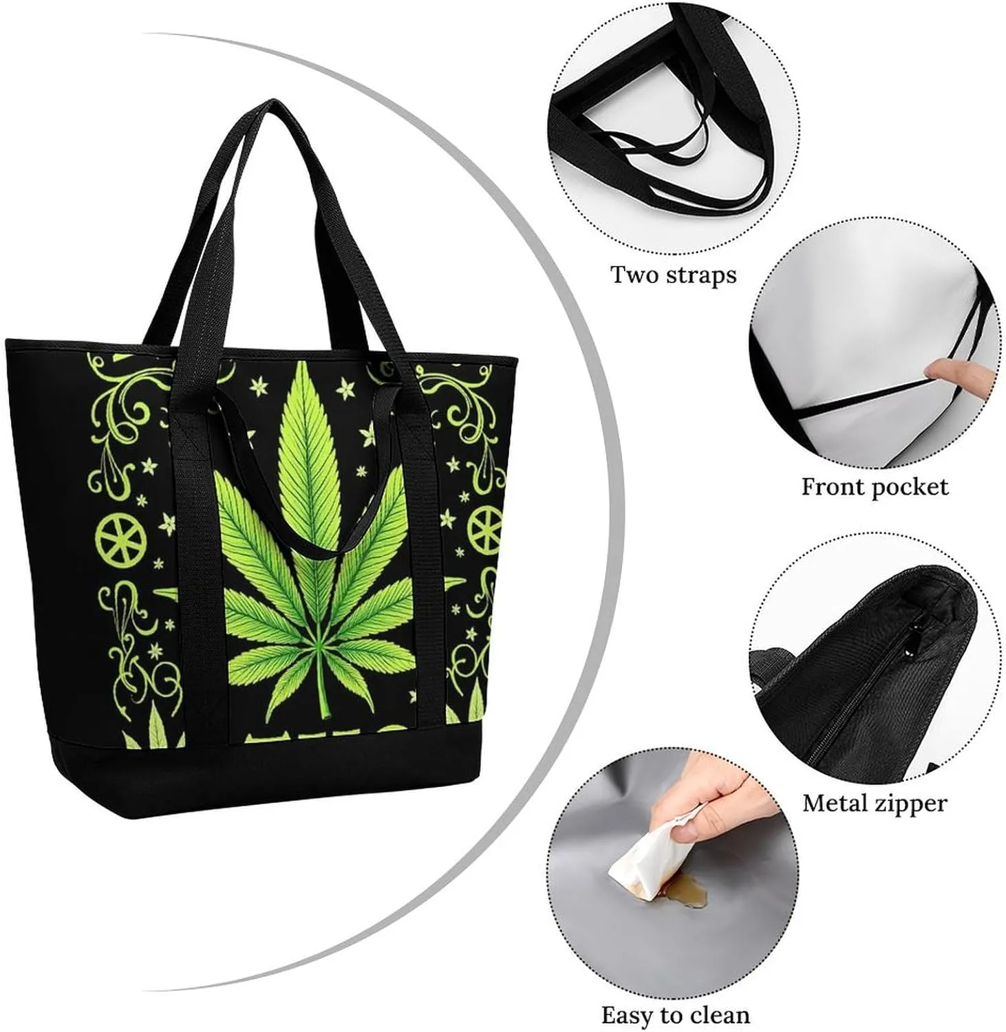 Women's Spacious Thermal Shoulder Bag Stylish Insulated Shopping Tote