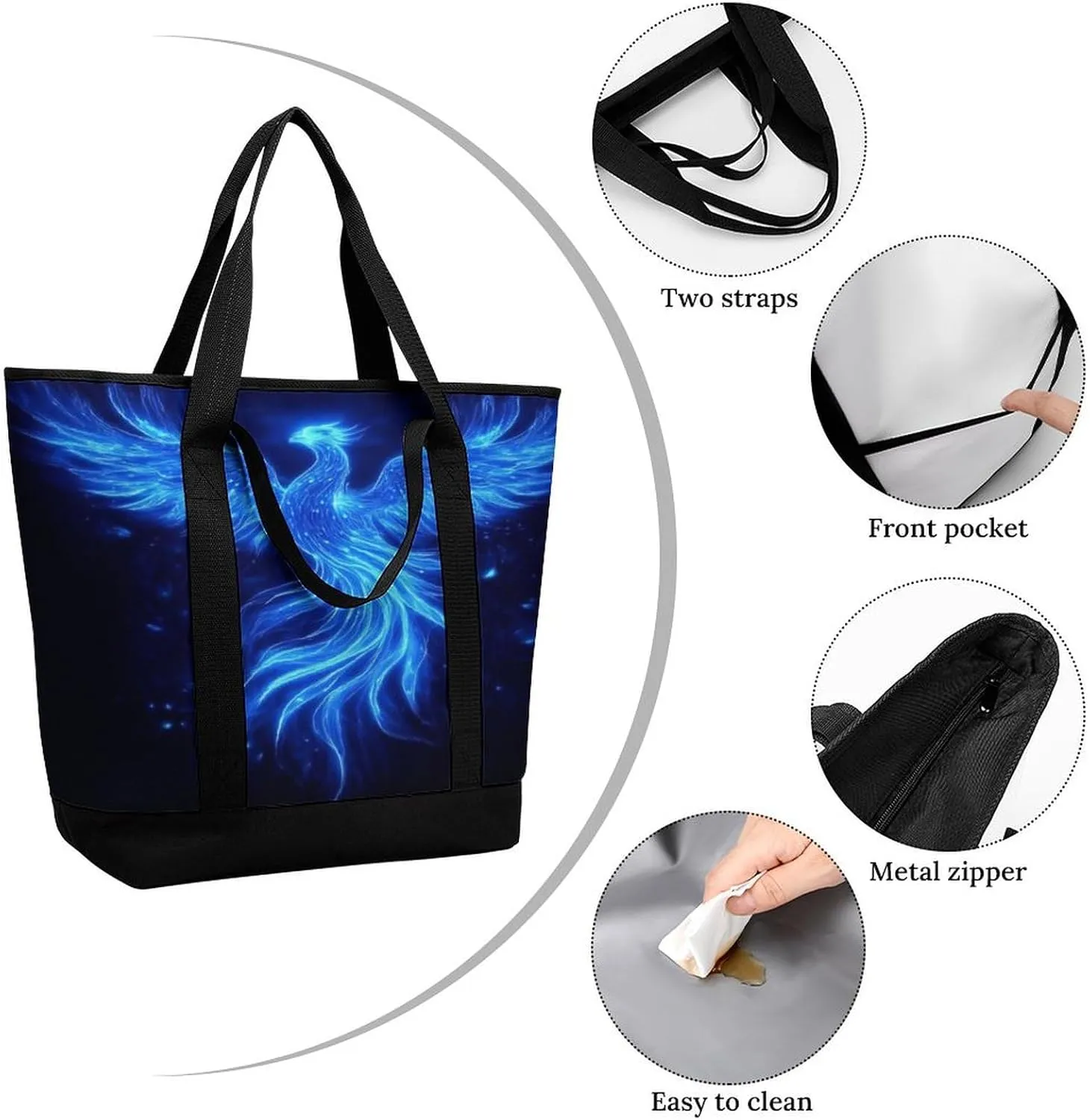 Women's Spacious Thermal Shoulder Bag Stylish Insulated Shopping Tote