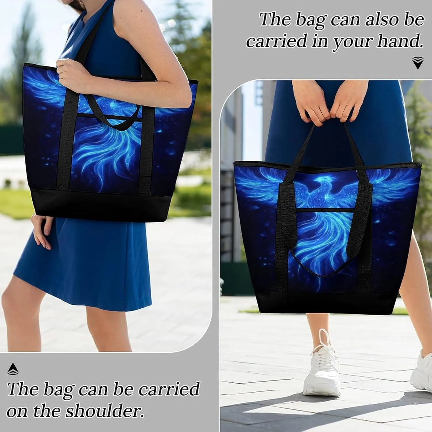 Women's Spacious Thermal Shoulder Bag Stylish Insulated Shopping Tote