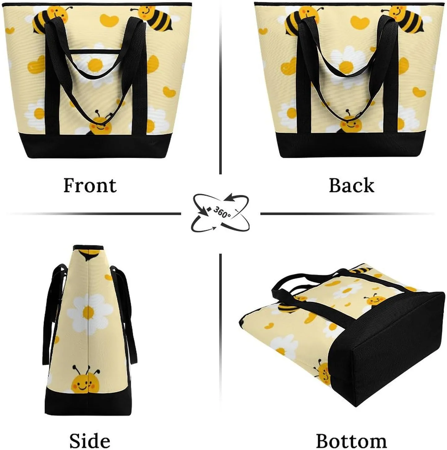 Women's Spacious Thermal Shoulder Bag Stylish Insulated Shopping Tote