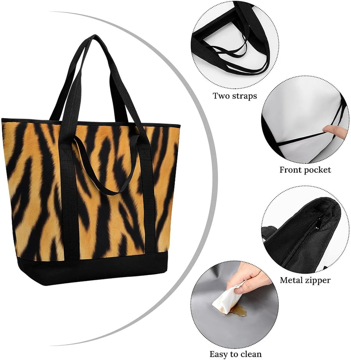 Women's Spacious Thermal Shoulder Bag Stylish Insulated Shopping Tote