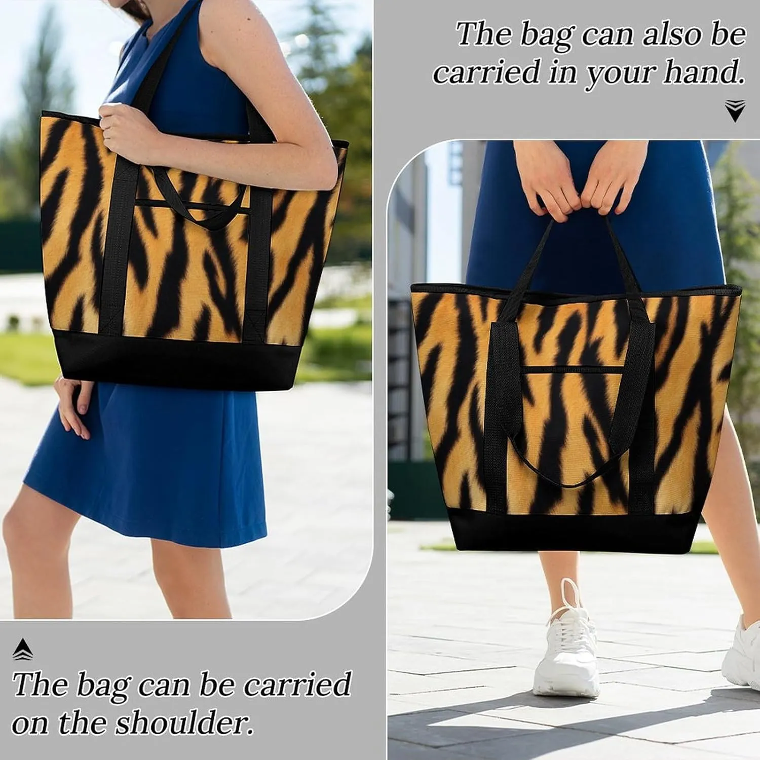 Women's Spacious Thermal Shoulder Bag Stylish Insulated Shopping Tote