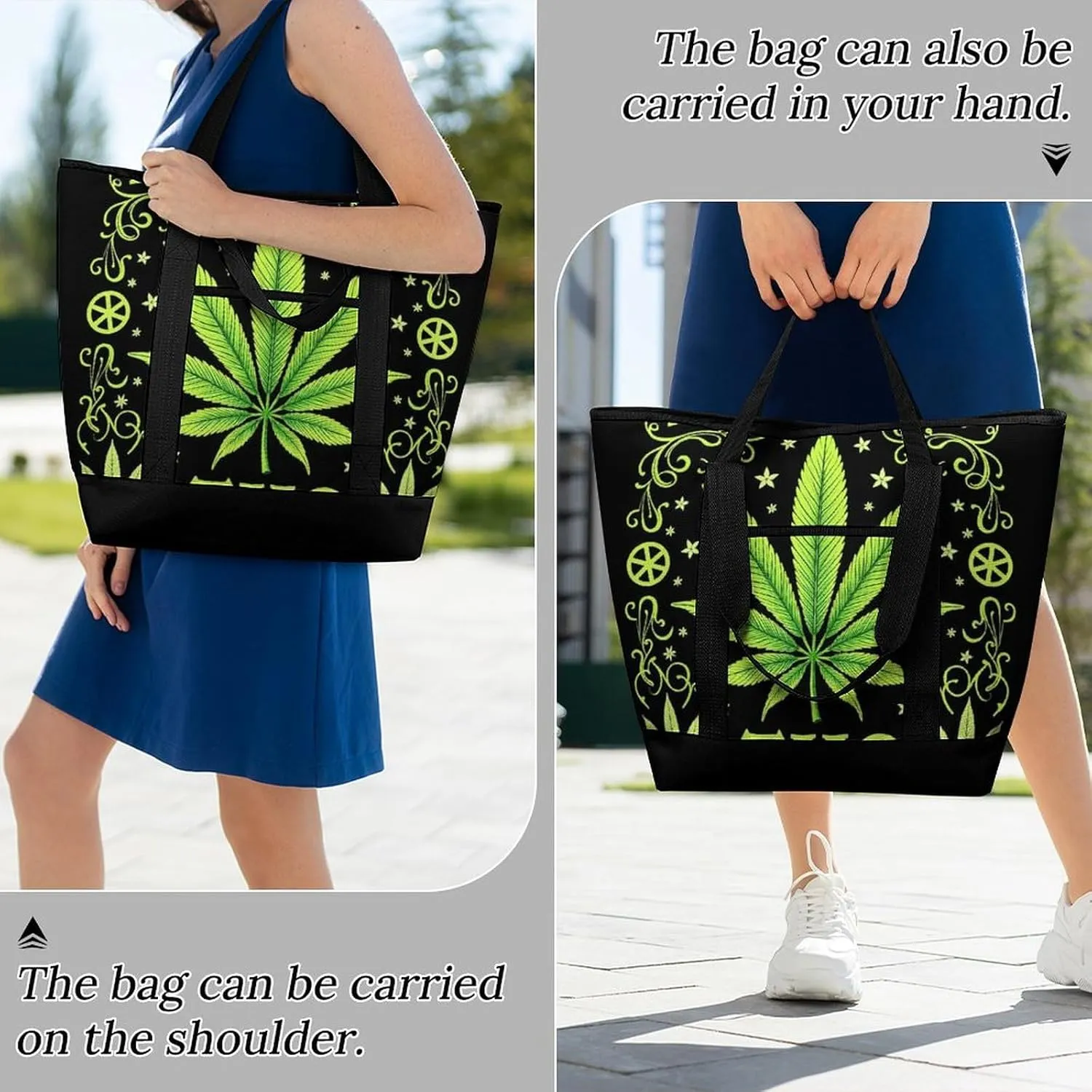Women's Spacious Thermal Shoulder Bag Stylish Insulated Shopping Tote
