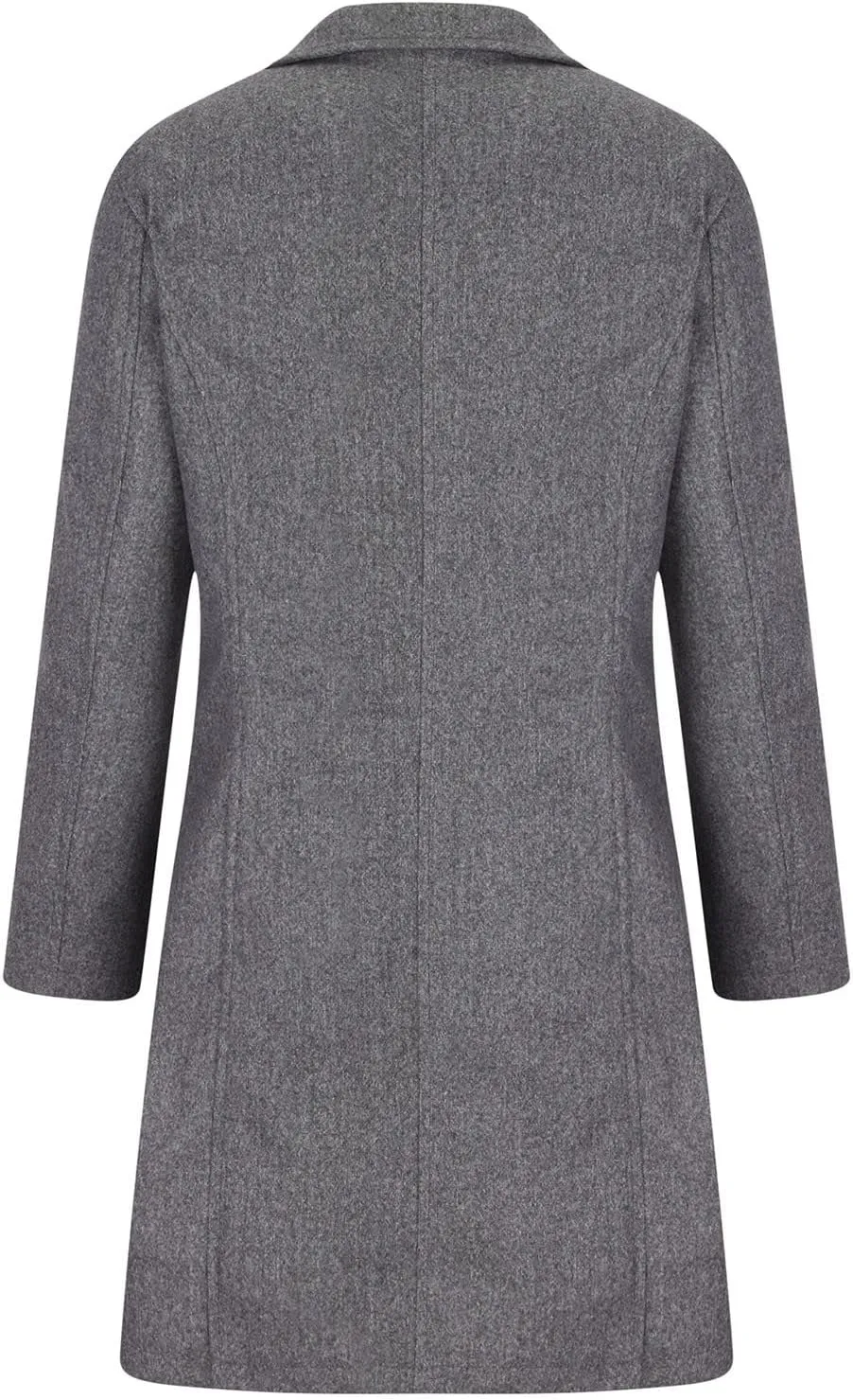 Womens Winter Wool Blend Pea Coat Single Breasted Warming Stand Collar Casual Trench Coat Thickened Overcoat Pea Coat