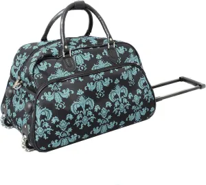 World Traveler Floral Prints 21-inch Carry-on Rolling Duffel Bag