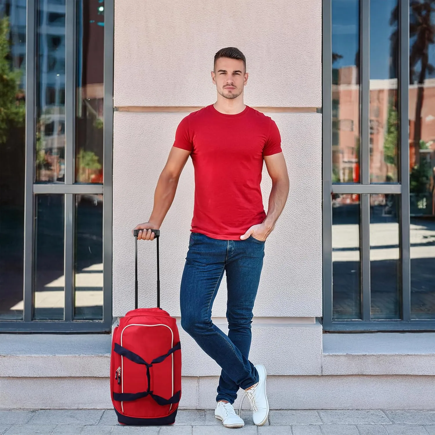 World Traveler Hipack 20-inch Carry-on Sports Rolling Duffel Bag with Shoe Pocket