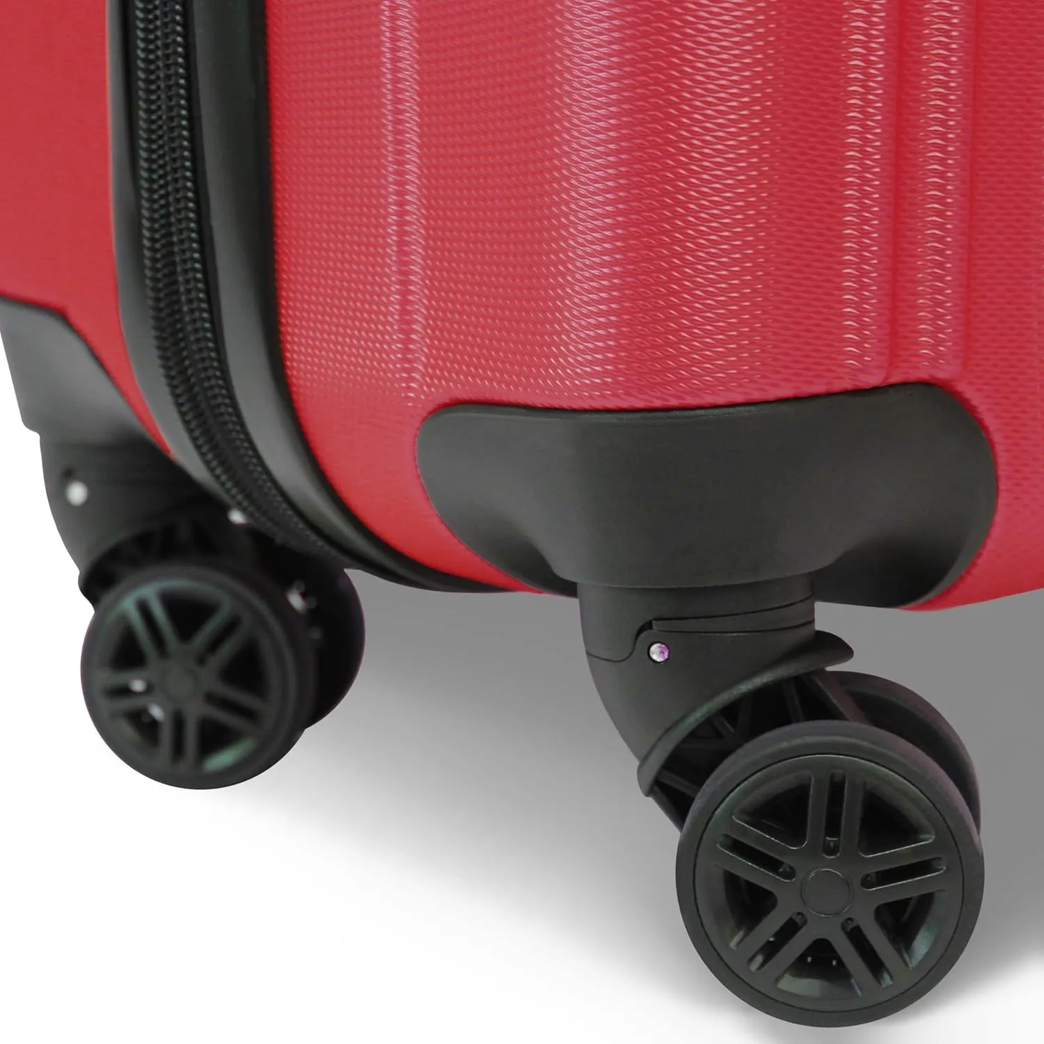 World Traveler Kemyer Quest Hardside Lightweight Expandable Spinner Suitcase Luggage, Burgundy, 25-inch