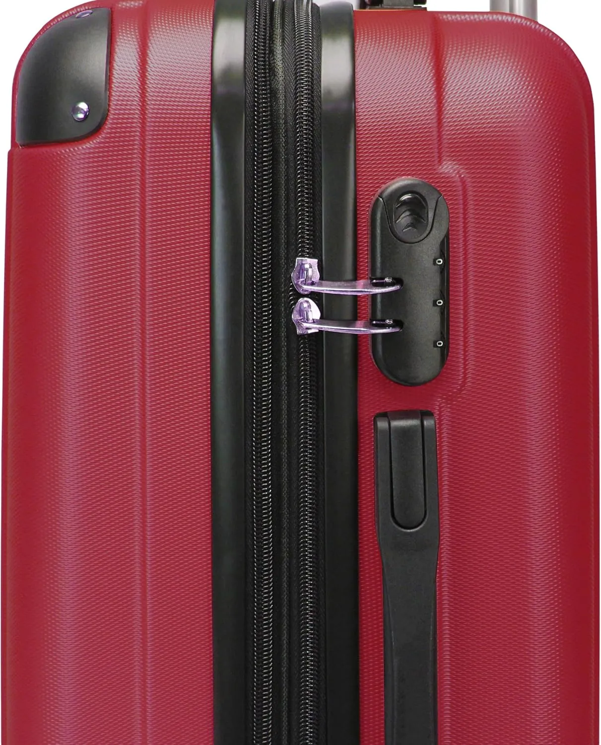 World Traveler Kemyer Quest Hardside Lightweight Expandable Spinner Suitcase Luggage, Burgundy, 25-inch