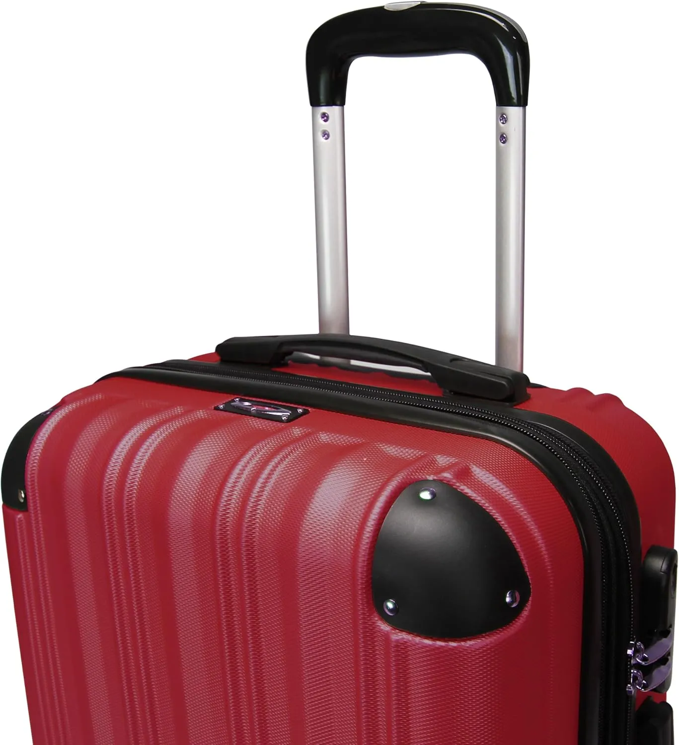World Traveler Kemyer Quest Hardside Lightweight Expandable Spinner Suitcase Luggage, Burgundy, 25-inch