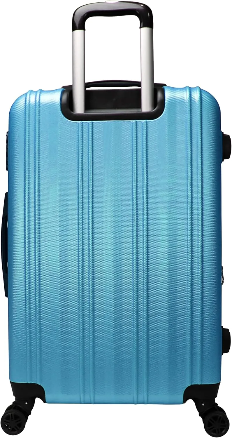World Traveler Kemyer Quest Hardside Lightweight Expandable Spinner Suitcase Luggage, Sapphire Blue, 25-inch