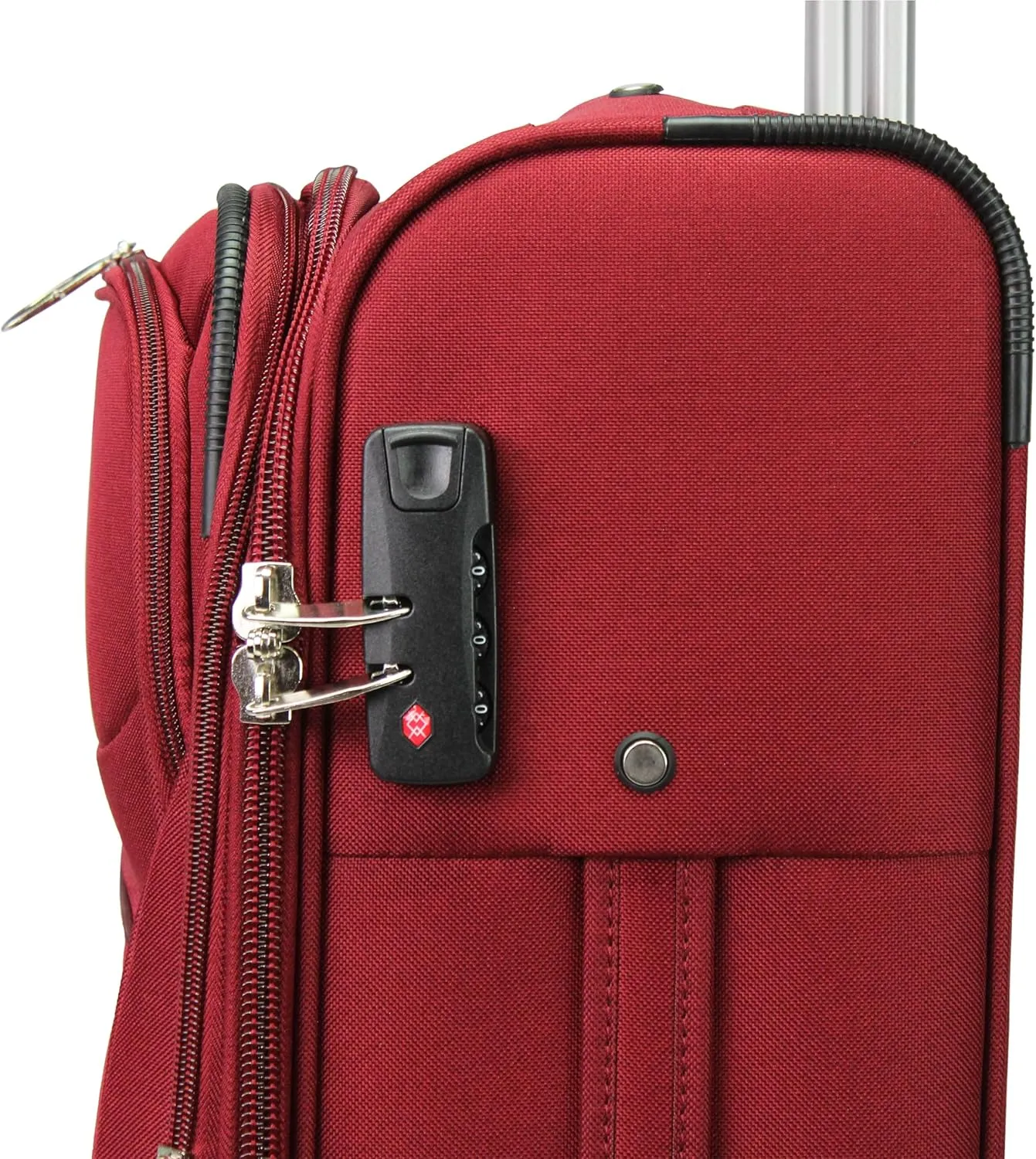 World Traveler Kemyer Softside Lightweight Expandable Spinner Luggage, Burgundy, 3-Piece Set(20in,25in,29in)