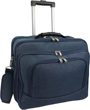 World Traveler Rolling 17-Inch Laptop Briefcase Computer Case, Navy, One Size