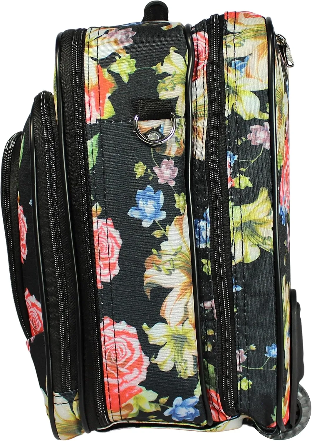 World Traveler Rolling 17-Inch Laptop Briefcase Computer Case, Rose Lily, One Size