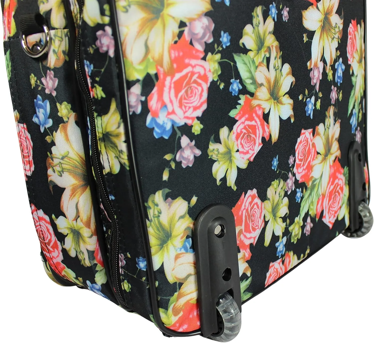 World Traveler Rolling 17-Inch Laptop Briefcase Computer Case, Rose Lily, One Size