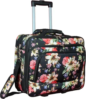 World Traveler Rolling 17-Inch Laptop Briefcase Computer Case, Rose Lily, One Size