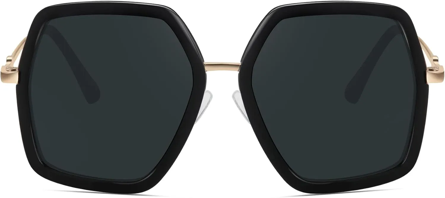 WOWSUN Oversized Big Fashion Sunglasses For Women Irregular Fashion Shades