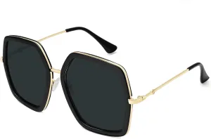 WOWSUN Oversized Big Fashion Sunglasses For Women Irregular Fashion Shades