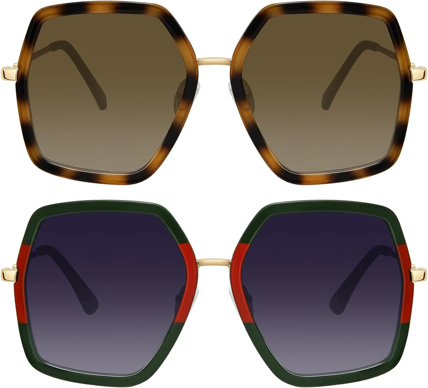 WOWSUN Oversized Big Fashion Sunglasses For Women Irregular Fashion Shades