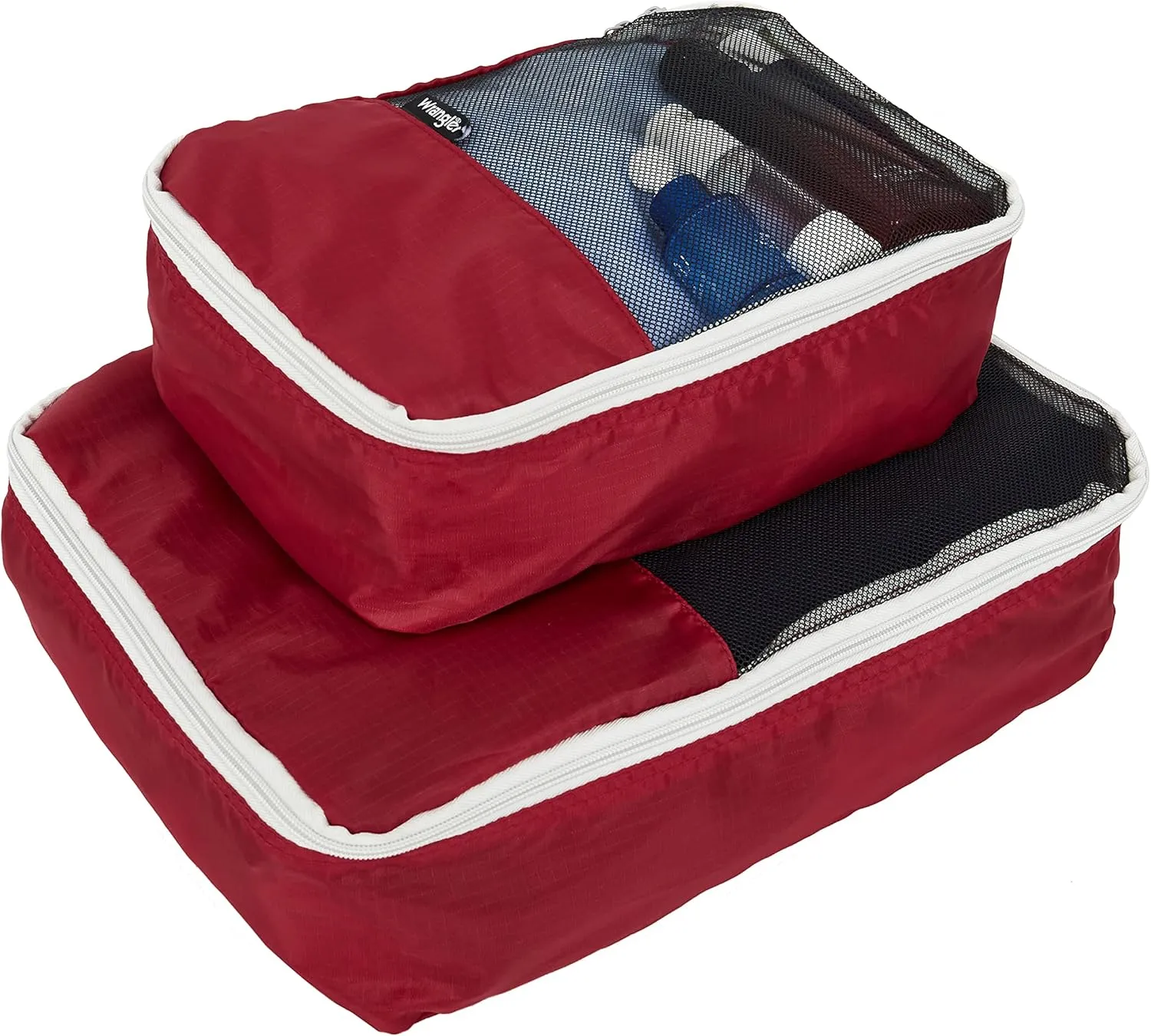 Wrangler Elysium Luggage & Packing Cubes, Red, 4 Piece Set