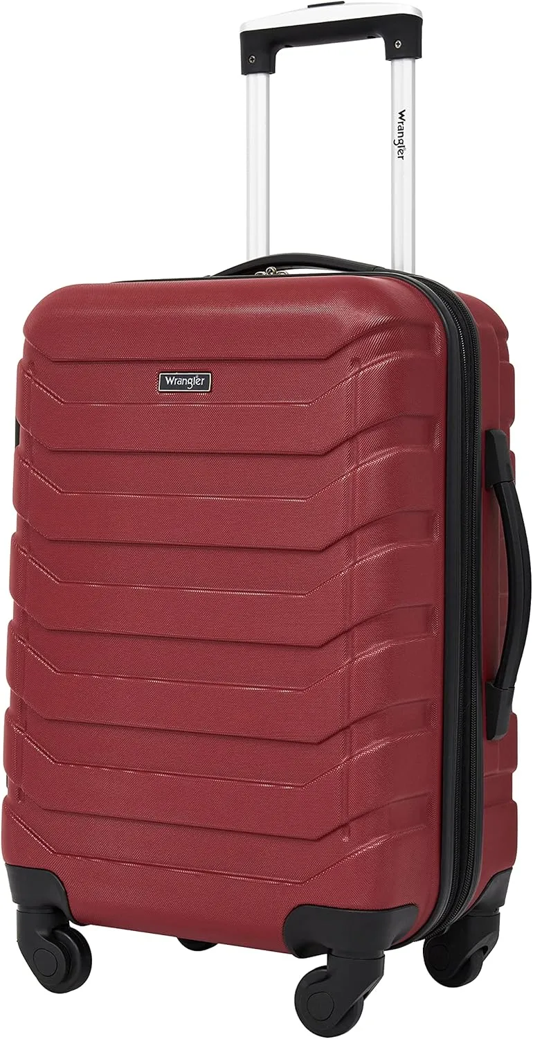 Wrangler Elysium Luggage & Packing Cubes, Red, 4 Piece Set