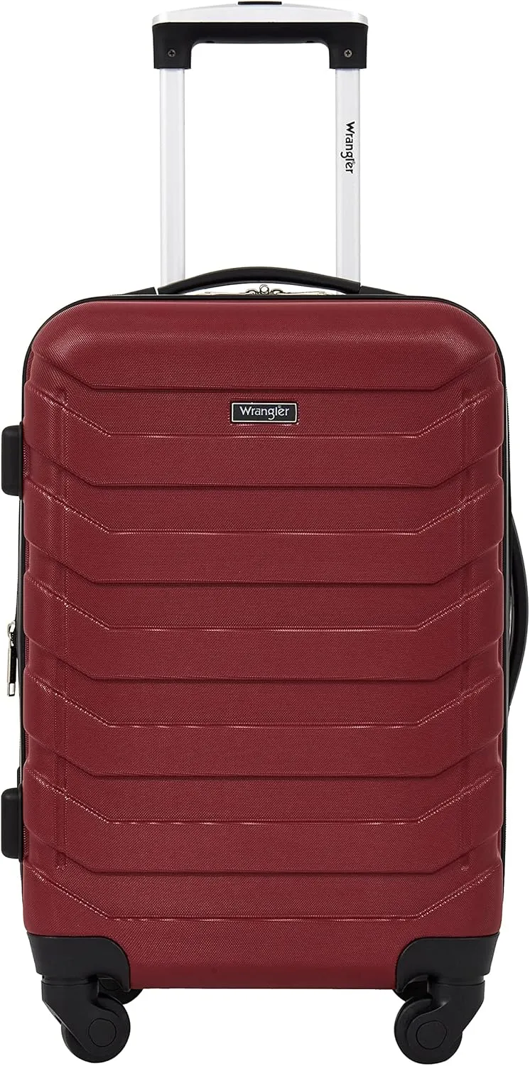 Wrangler Elysium Luggage & Packing Cubes, Red, 4 Piece Set
