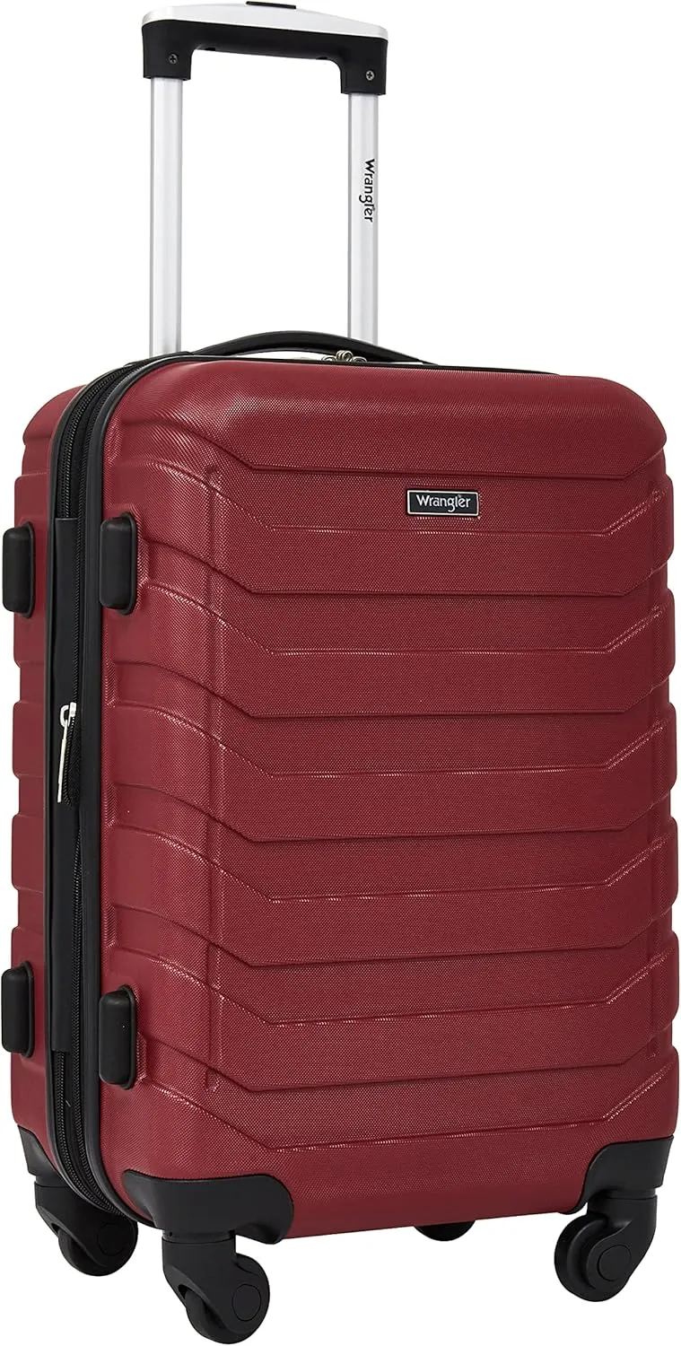 Wrangler Elysium Luggage & Packing Cubes, Red, 4 Piece Set