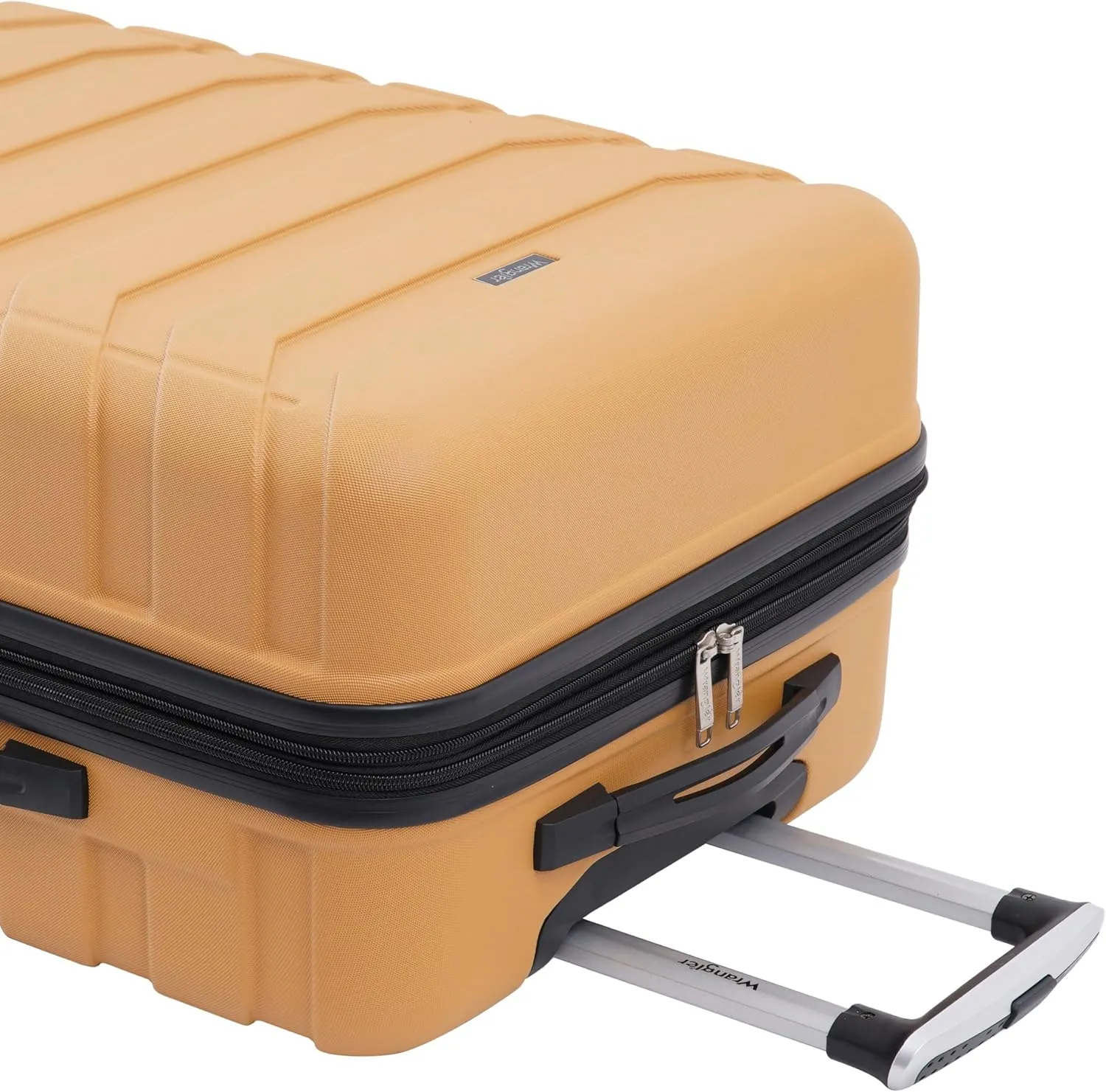 Wrangler Miami Luggage & Packing Cubes, Amber Gold, 4 Piece Set