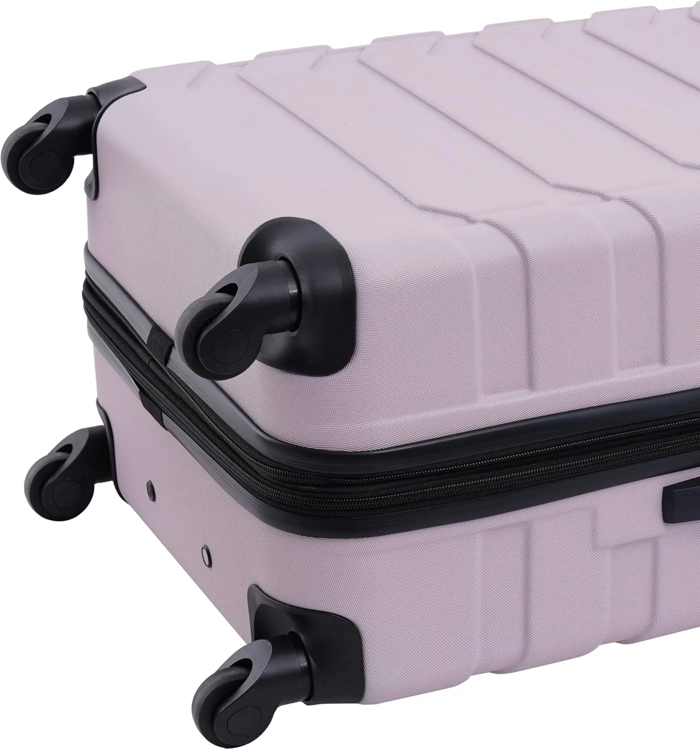 Wrangler Miami Luggage & Packing Cubes, Burnished Lilac, 4 Piece Set