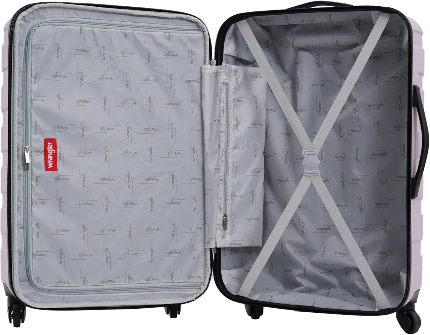 Wrangler Miami Luggage & Packing Cubes, Burnished Lilac, 4 Piece Set