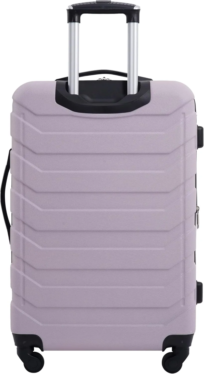 Wrangler Miami Luggage & Packing Cubes, Burnished Lilac, 4 Piece Set