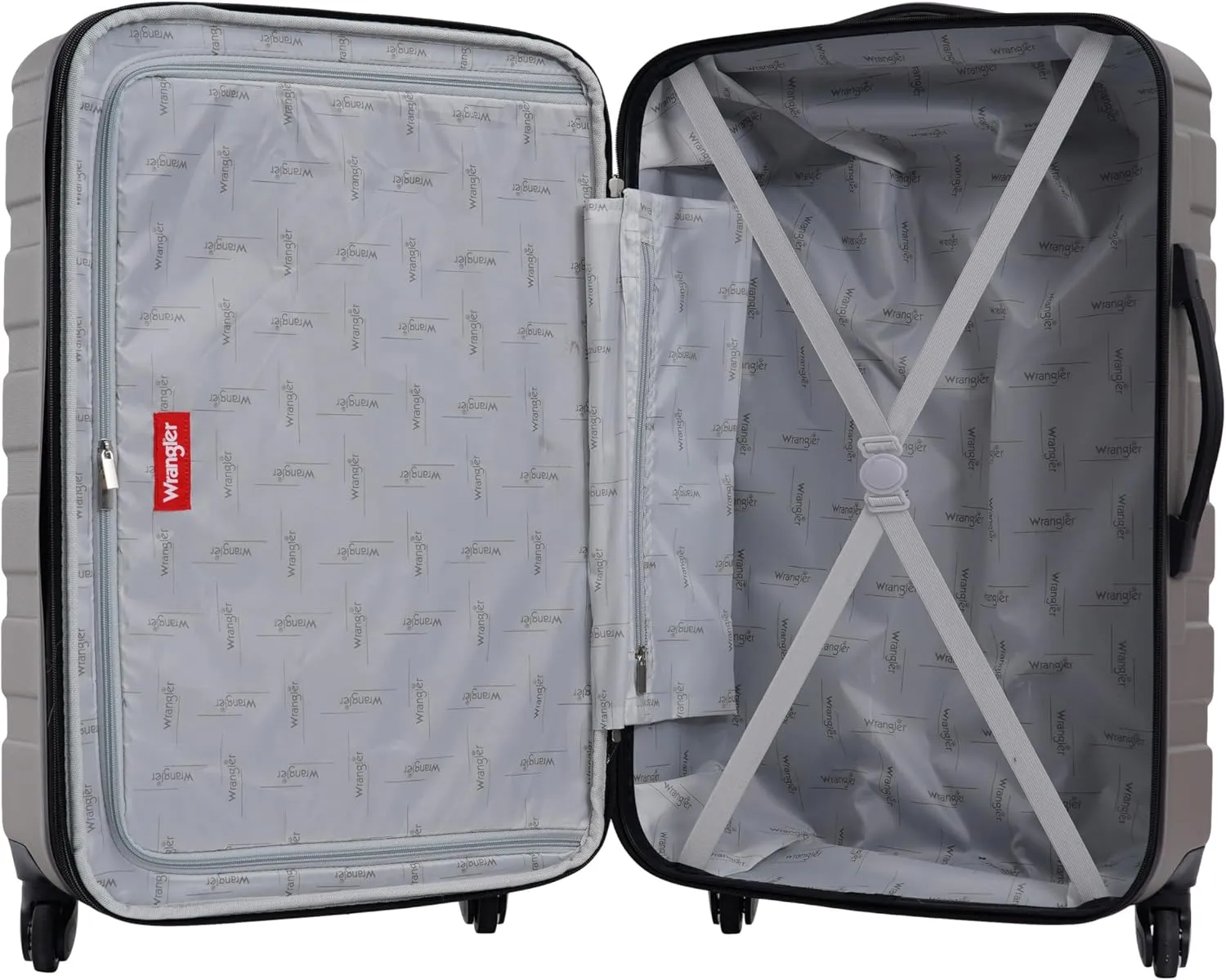 Wrangler Miami Luggage & Packing Cubes, Desert Taupe, 4 Piece Set