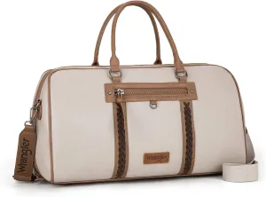 Wrangler Travel Duffel Bag Large Weekender Bag for Women Designer Carry on Overnight Bag for Trips Luggage Bag Gray