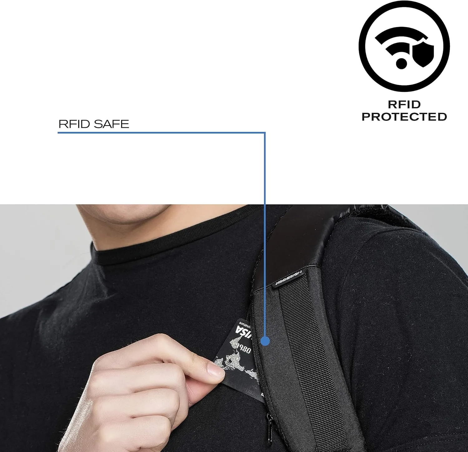 XD Design Urban Lite Anti-Theft Laptop Backpack Black (Unisex Travel Bag)