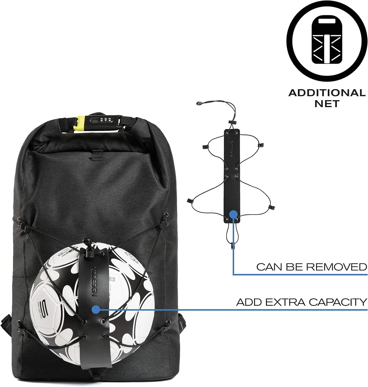 XD Design Urban Lite Anti-Theft Laptop Backpack Black (Unisex Travel Bag)