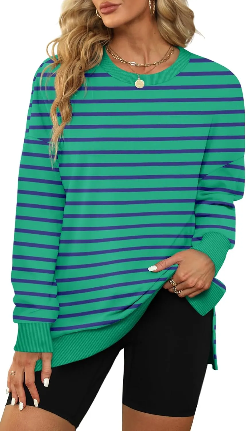 XIEERDUO Womens Oversized Sweatshirts Pullover Casual Crewneck Long Sleeve Tops Comfy
