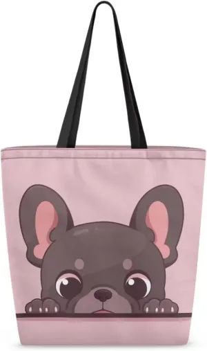 Xpyiqun Canvas Tote Bag for Women Aesthetic Cloth Bags Reusable Grocery Shopping Bag Large Shoulder Handbag