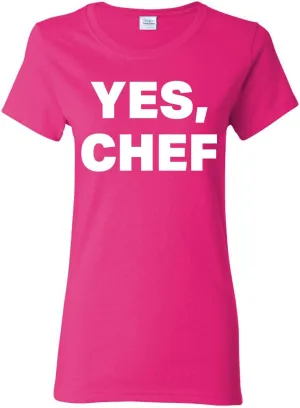 YES Chef Iconic Pop TV Quote Pop Culture Womens Graphic T-Shirt