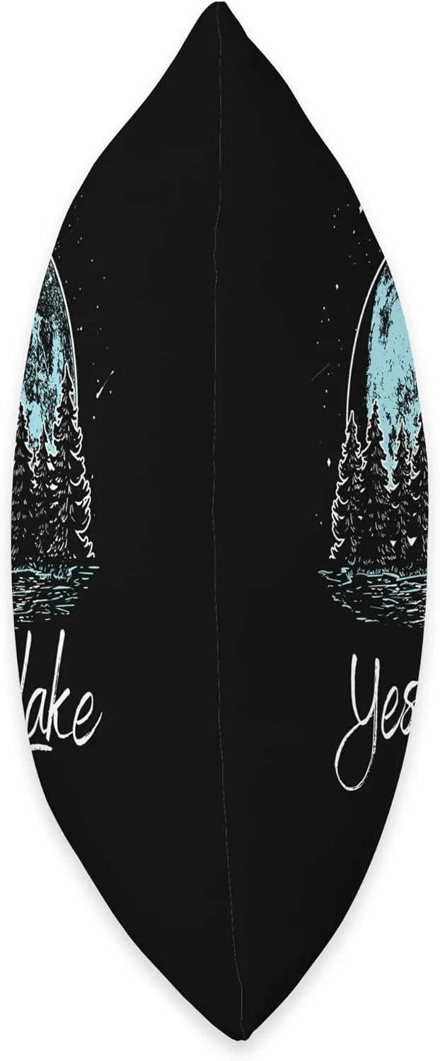 Yes I Lake Traveler Camping Exploration Camper Lakes Throw Pillow