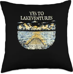 Yes to Lakeventures Traveler Lakes Exploration Lagoon Throw Pillow