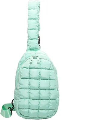 YFGBCX Puffer Quilted Sling Bag Puffy Crossbody Purse for Women Puffer Fanny Pack Quilted Chest Bag Puffy Waist Bag