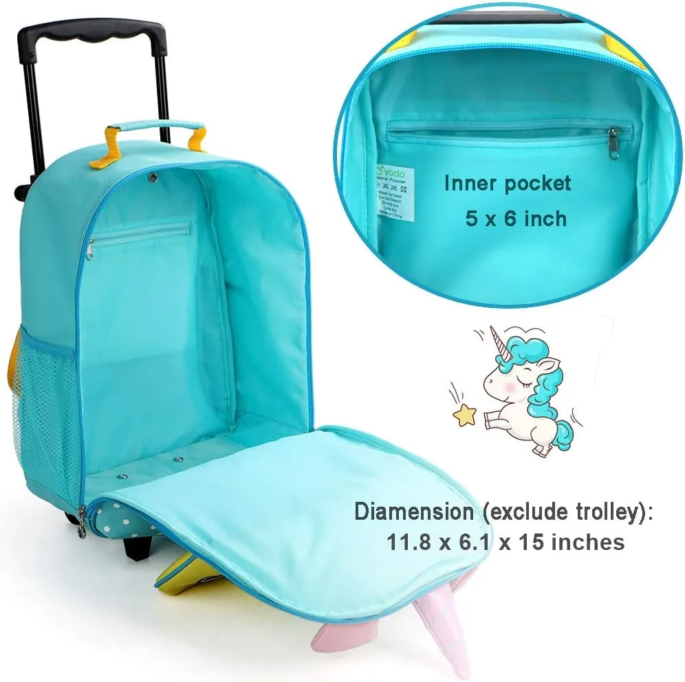 Yodo 3-Way Kids Suitcase Luggage or Toddler Rolling Backpack with wheels