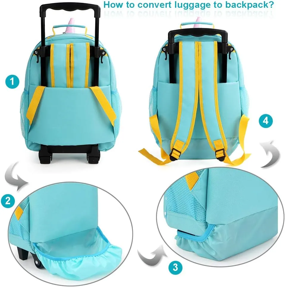 Yodo 3-Way Kids Suitcase Luggage or Toddler Rolling Backpack with wheels